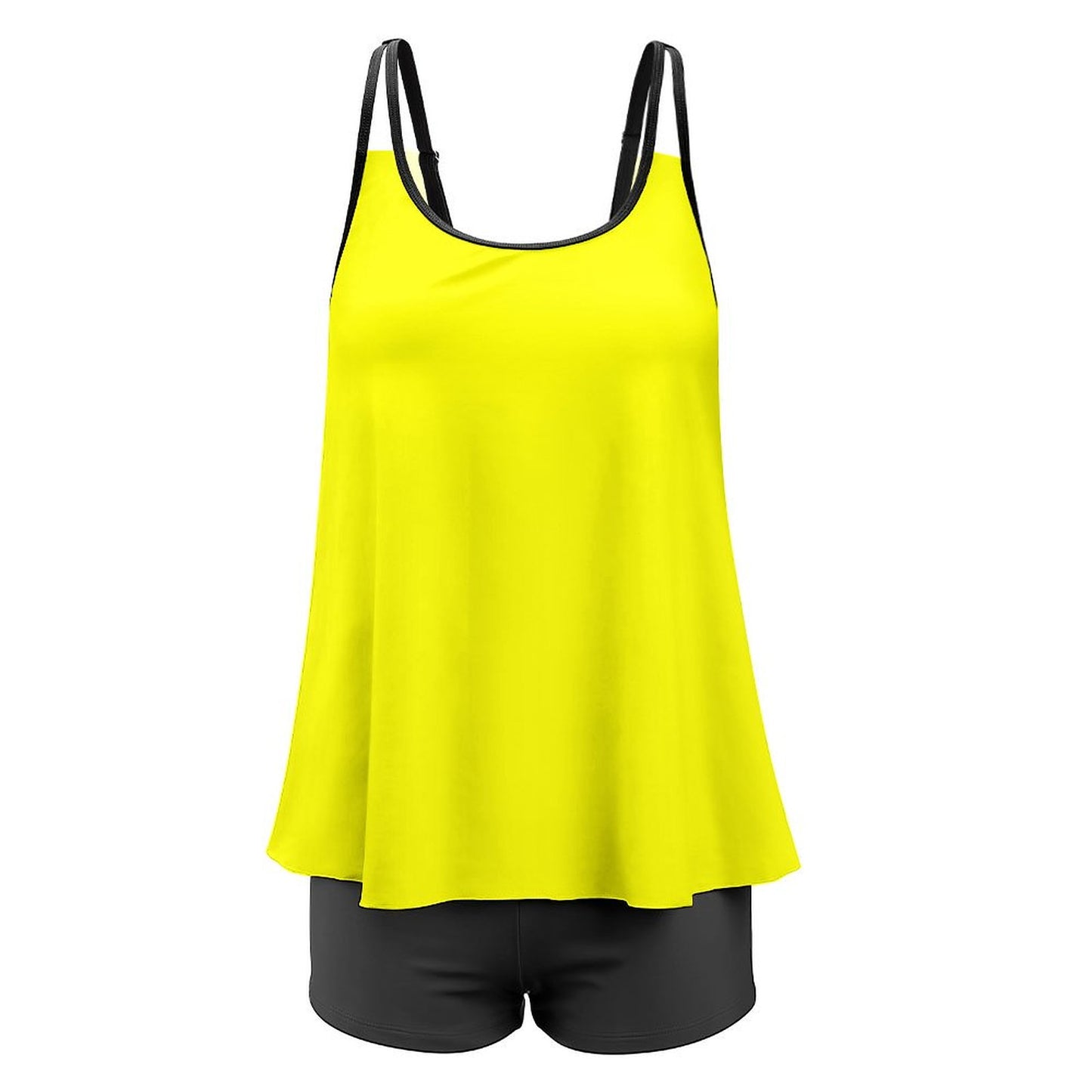 Yellow Tankini Two Piece Swimsuits