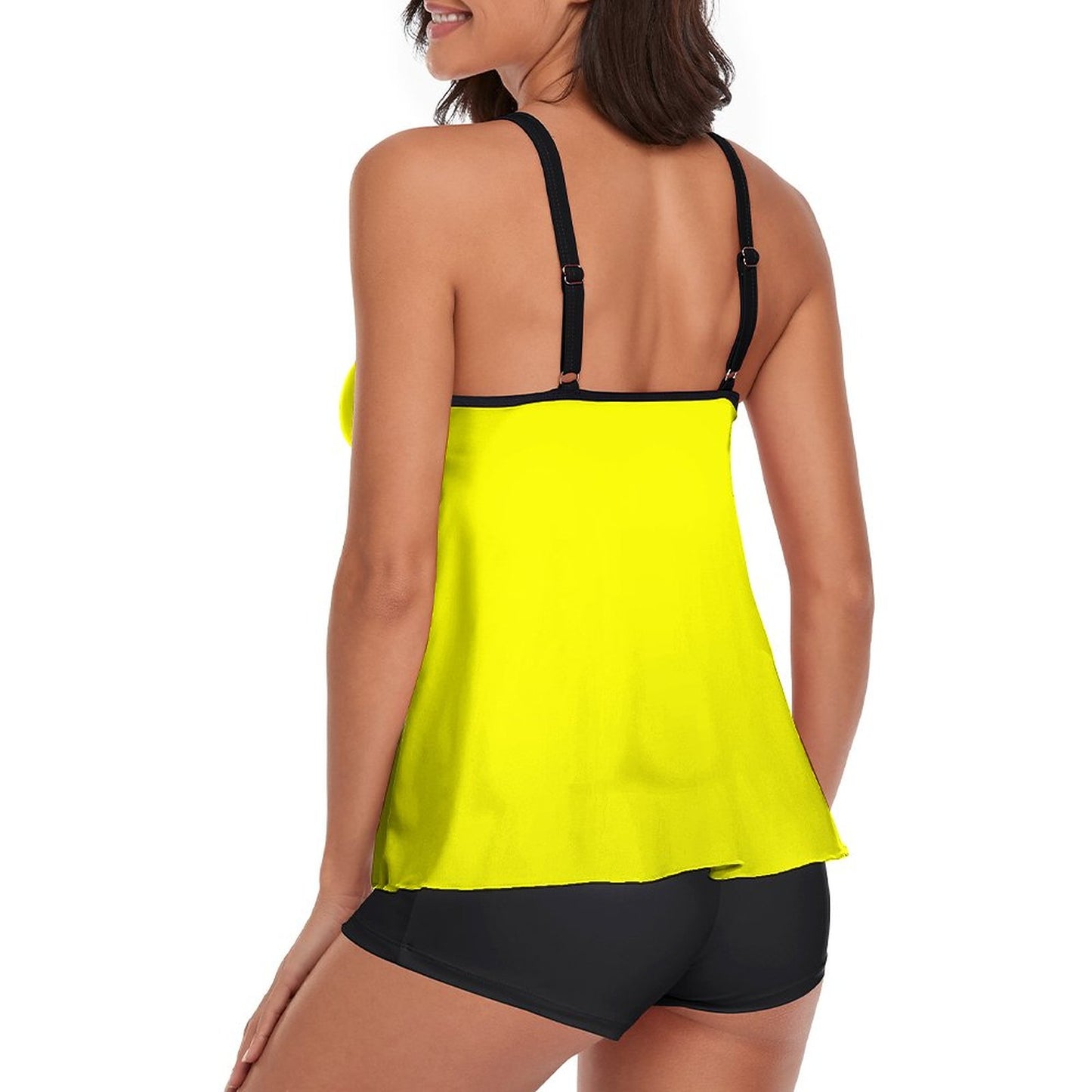 Yellow Tankini Two Piece Swimsuits