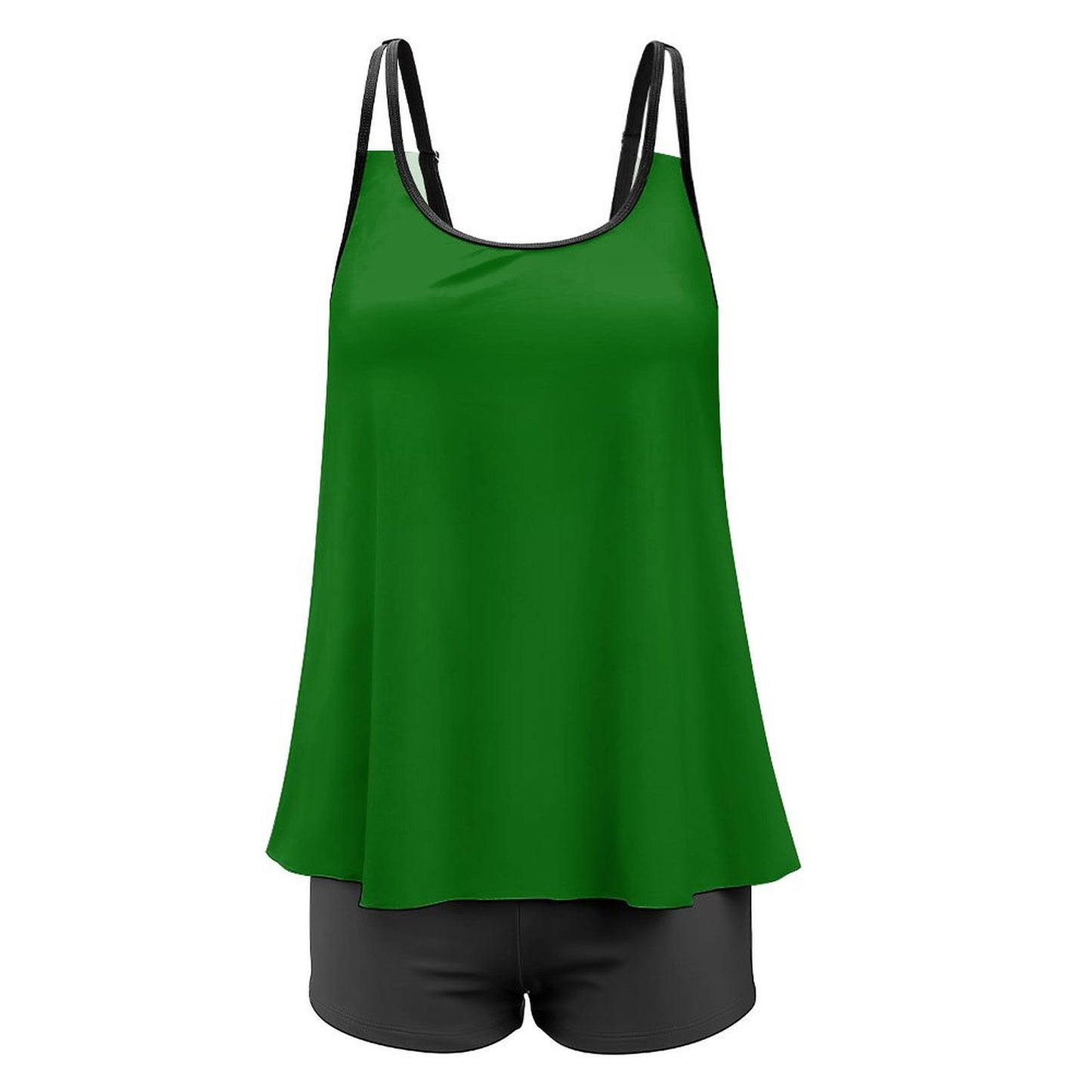 Emerald, Green Tankini Two Piece Swimsuits