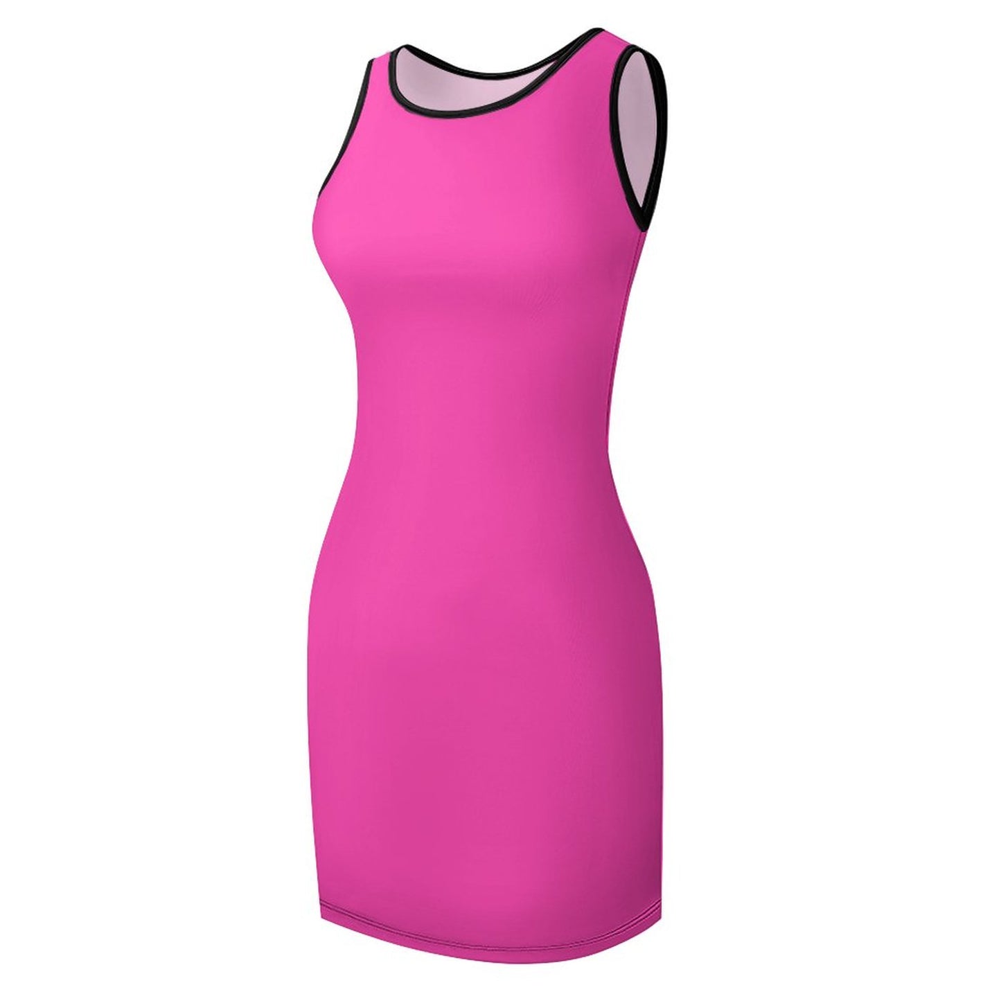 Fluorescent Pink Ladies Tank Dress