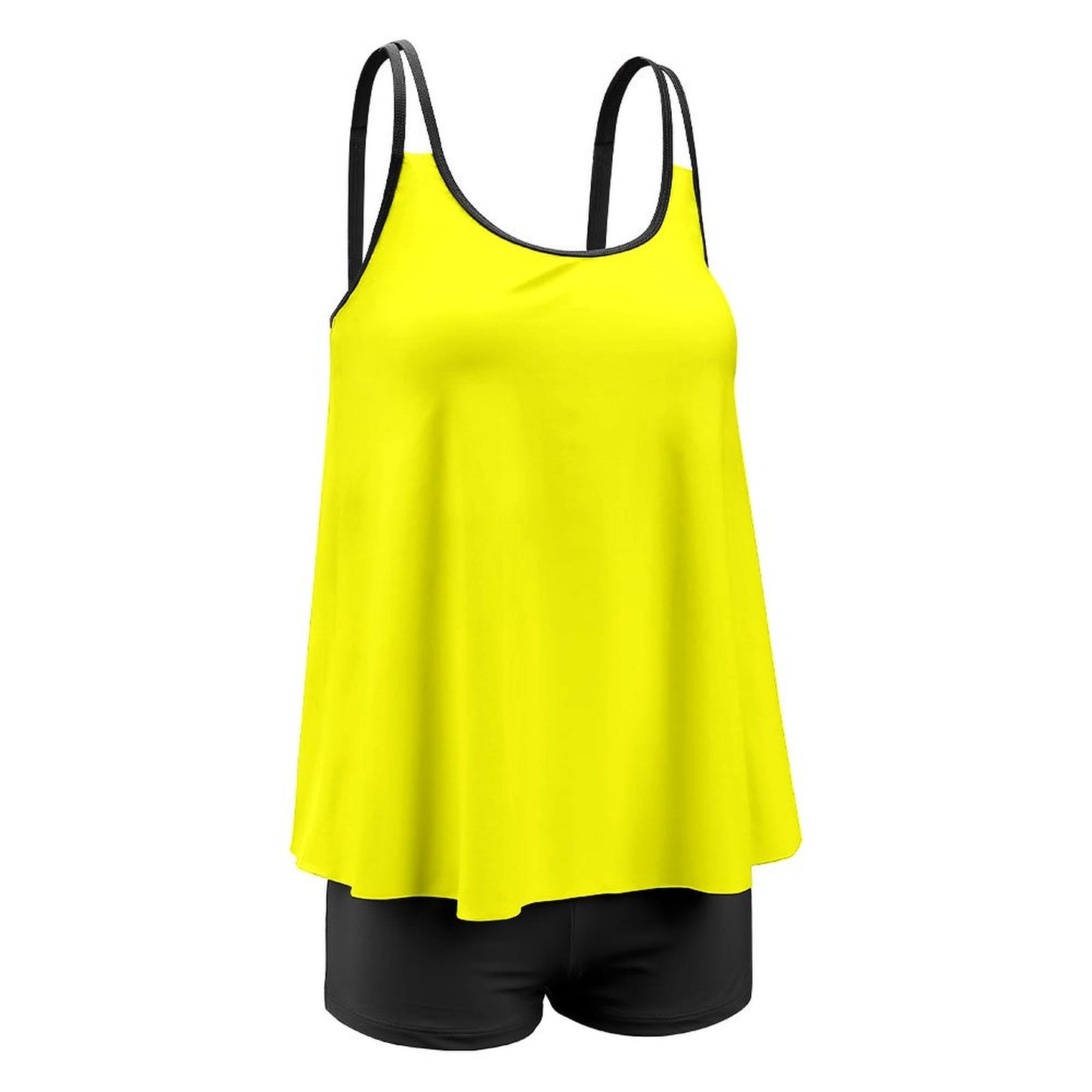 Yellow Tankini Two Piece Swimsuits