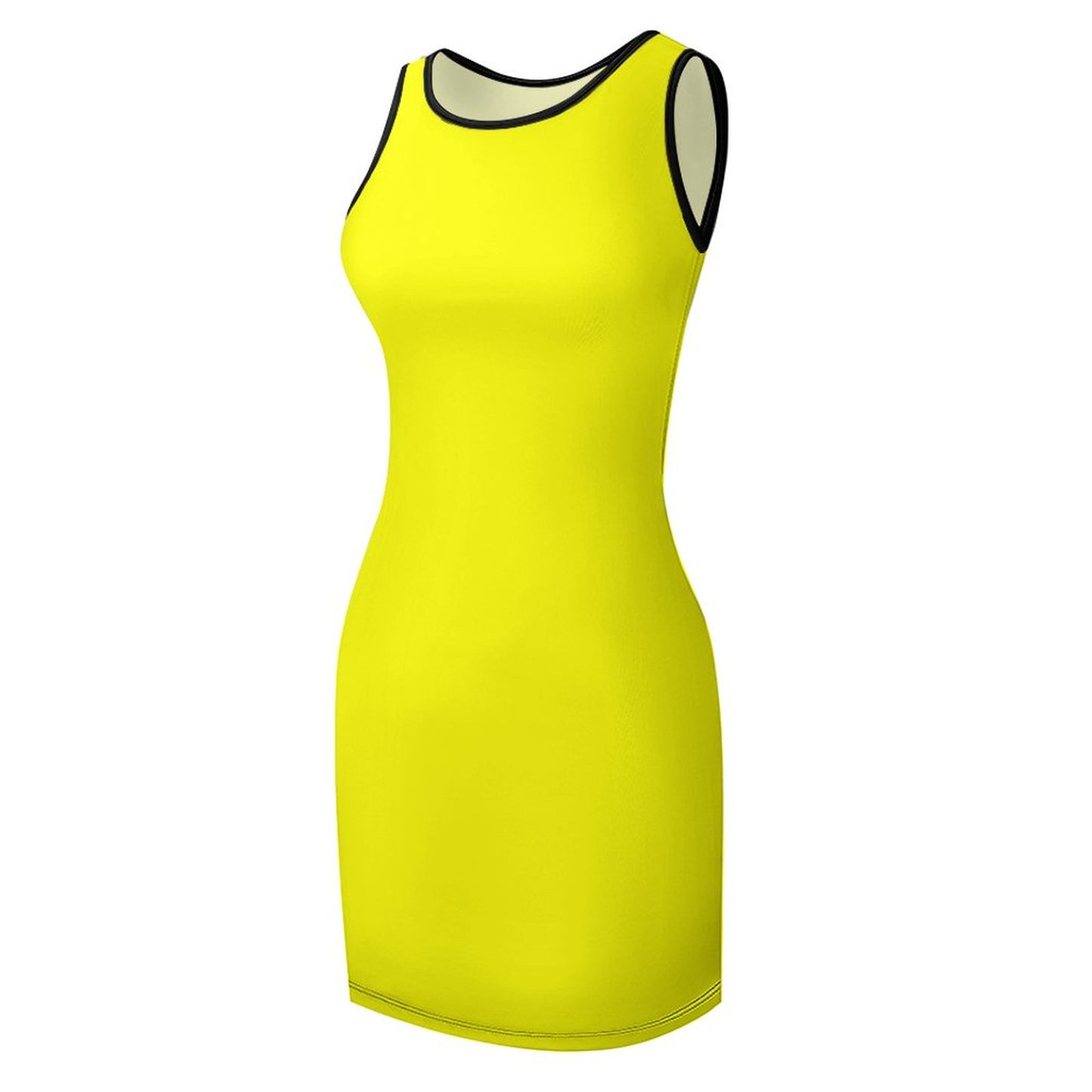 Yellow Ladies Tank Dress NZ014 (All-Over Printing)