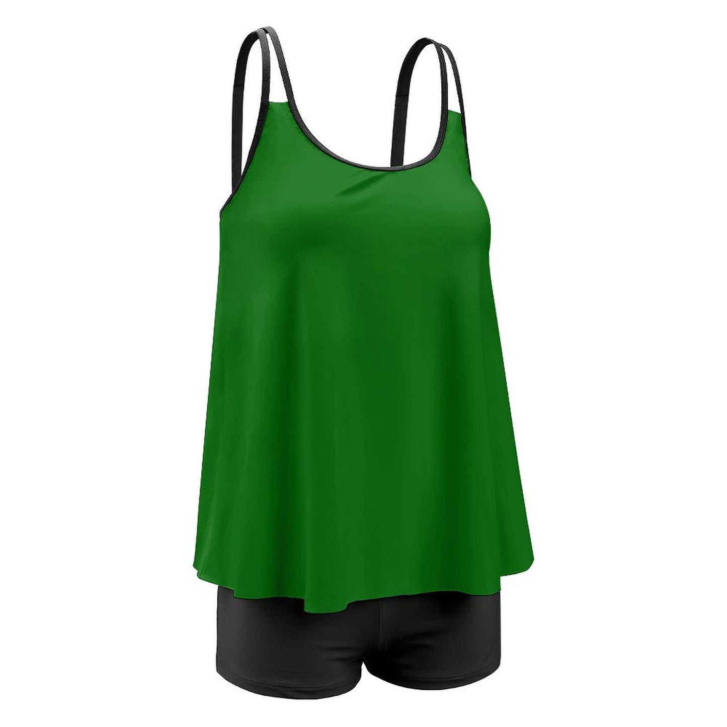 Emerald, Green Tankini Two Piece Swimsuits